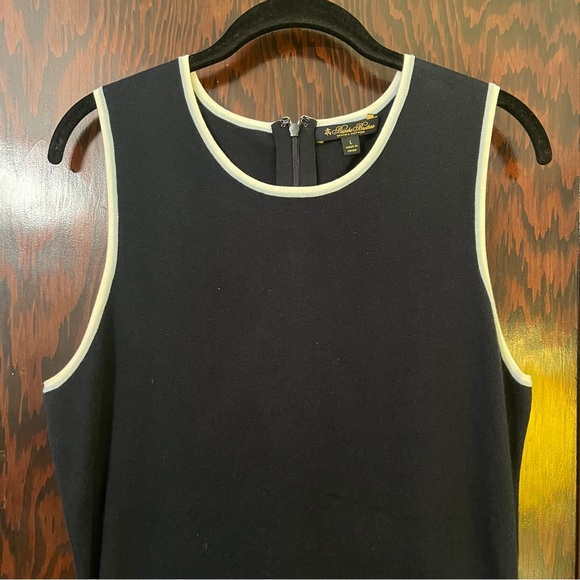 Brooks Brothers Navy Knit Suit Sheath Dress Jacket sz Large - Picture 5 of 10